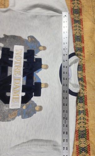 Vintage Notre Dame Fighting Irish Rugby Football Equestrian Sz L Sweatshirt - Bild 7 von 8