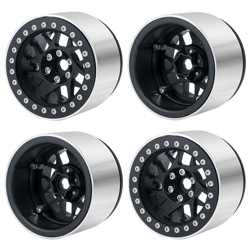 4PCS SCX10 Metal Wheel Rims Rubber Tires Kit for 1/10 RC Crawler Car Axial SCX10 - Picture 11 of 67