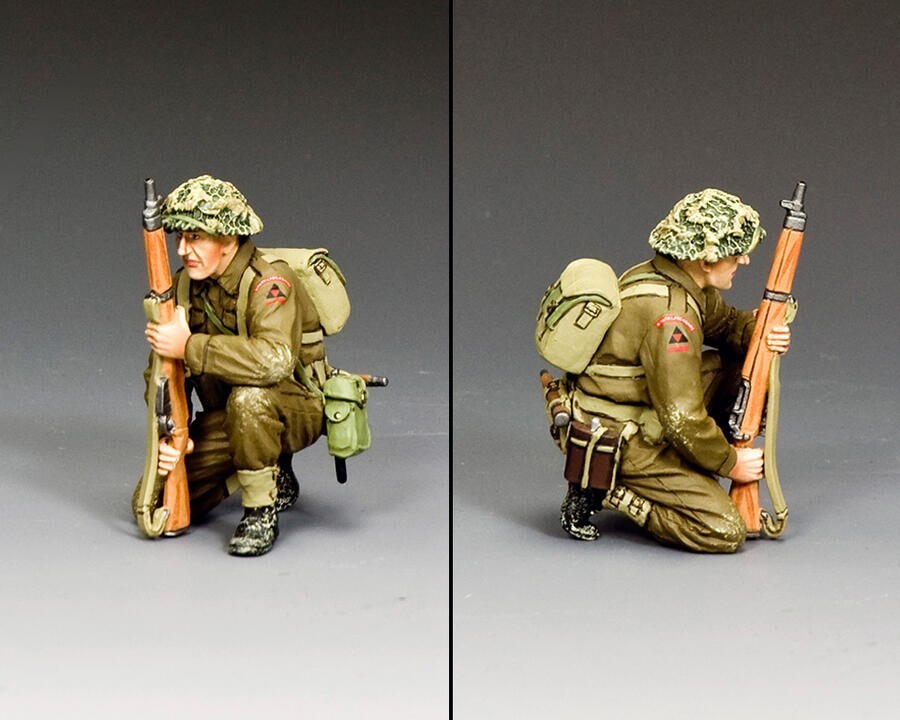 Soldat DD353 Kneeling Ready King and Country en plomb peint à la main 1:30