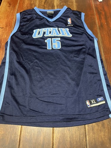 Reebok NBA Blue Utah Jazz #15 Harpring Jersey Youth Size XL