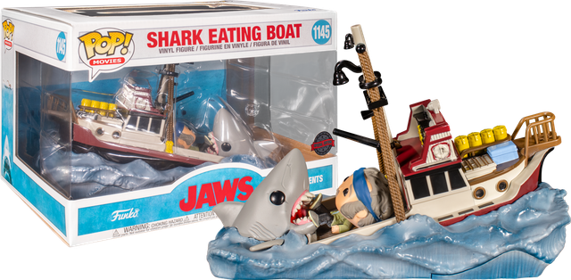 Jaws Shark Eating Boat US Movie Moment 