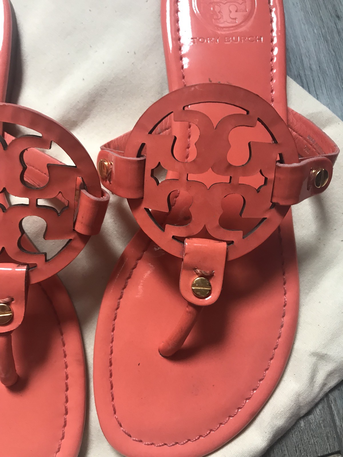 TORY BURCH Leder Zehentrenner / Sandale MILLER Gr. 37,5 / Zehentrenner 7 NP ee53e6 TORY BURCH Leder Zehentrenner / Sandale MILLER Gr. 37,5 / Zehentrenner 7 NP ee53e6