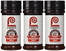 Lawry's Seasoned Salt Black Pepper 5 Ounce Pack of 3