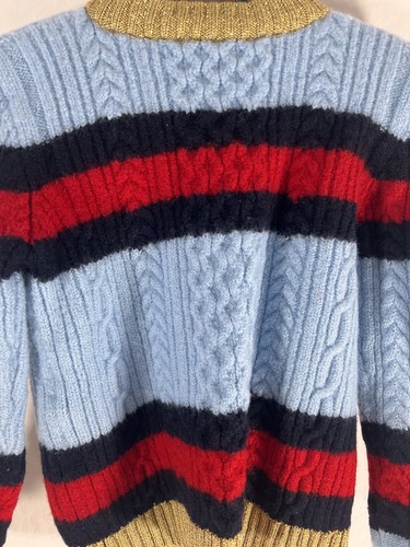 GUCCI Multicolor Wool Striped Cardigan Sweatshirt Jacket Pearl Marked as 5 - Picture 10 of 10
