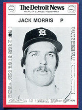 1981 Detroit News Tigers 100th Anniversary Boys of Summer Jack Morris #128