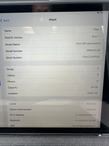 Apple iPad 9a generazione A2603 10,2" 64GB solo WiFi - Bundle grigio siderale - Foto 11 di 12