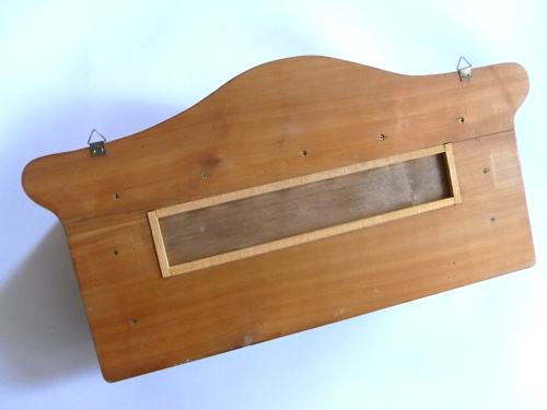 Handtuchhalter Regal 5 Haken alte Max Roesler Kachel Holzrahmen Wandboard - Bild 10 von 11