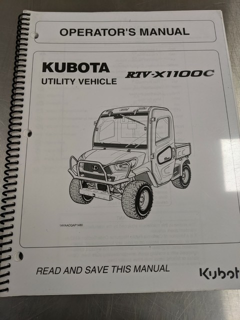 Kubota RTV-X1100 Operator's Manual k7731-71213 | eBay