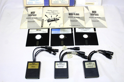 commodore 64-128, 4pc Passport Designs 1984-87 MIDI Interface w/tape sync/midi - Picture 6 of 24