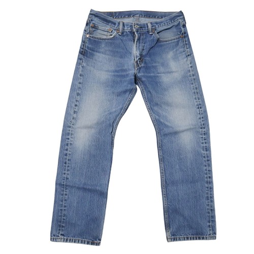 Levis 505 Jeans Regular Fit Straight Leg Men Size 33x30 Medium Stonewashed Denim - Picture 3 of 10