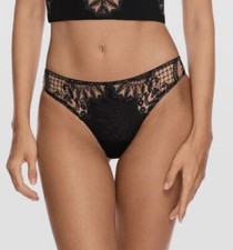  195 I.D.Sarrieri Womens Black Someone Like You Brief Panty Size 2