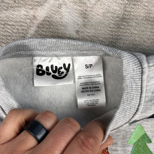 Bluey Christmas Sweatshirt Shirt Youth Boy Girl Top Small Disney Bingo Holiday - Picture 8 of 12