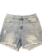 Princess Polly Cutoff Denim Distressed Jean Shorts Raw Hem Size 4 NWT