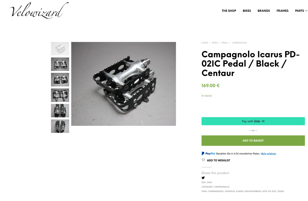 Pédales Campagnolo Centaur Icarus VTT – Alu, Vintage 90s, Fabrication Italienne