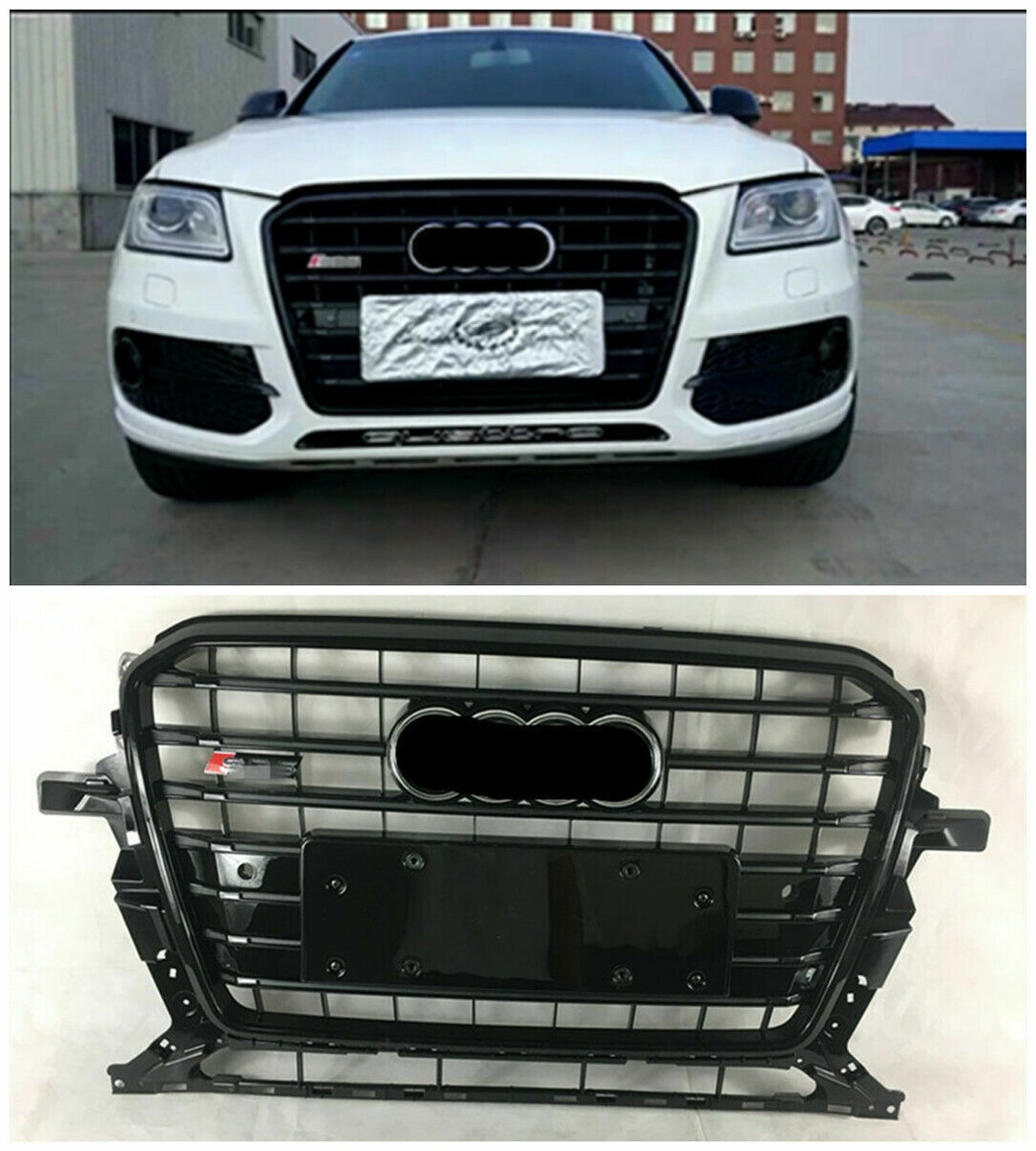 SQ5 Stil Für Audi Q5 2013-2018 Glänzend Schwarz Grill
