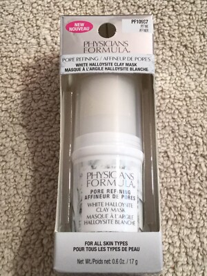 PHYSICIAN S FORMULA White Holloysite Clay Mask. Pore Refining. PF10987. 0.6 Oz.