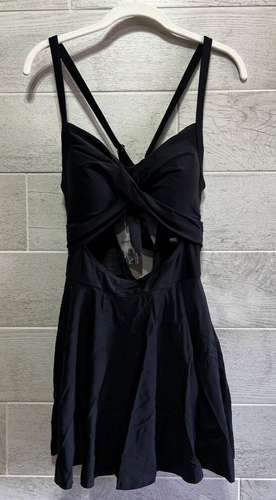B2Prity Women's Cut Out 1 Piece V Neck Wrap Tie Back Tummy Control Swimdress - 第 6/8 張圖片