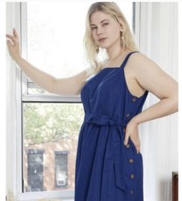 Women's Ava and Viv Plus Size Tank Dress with Belt, New!