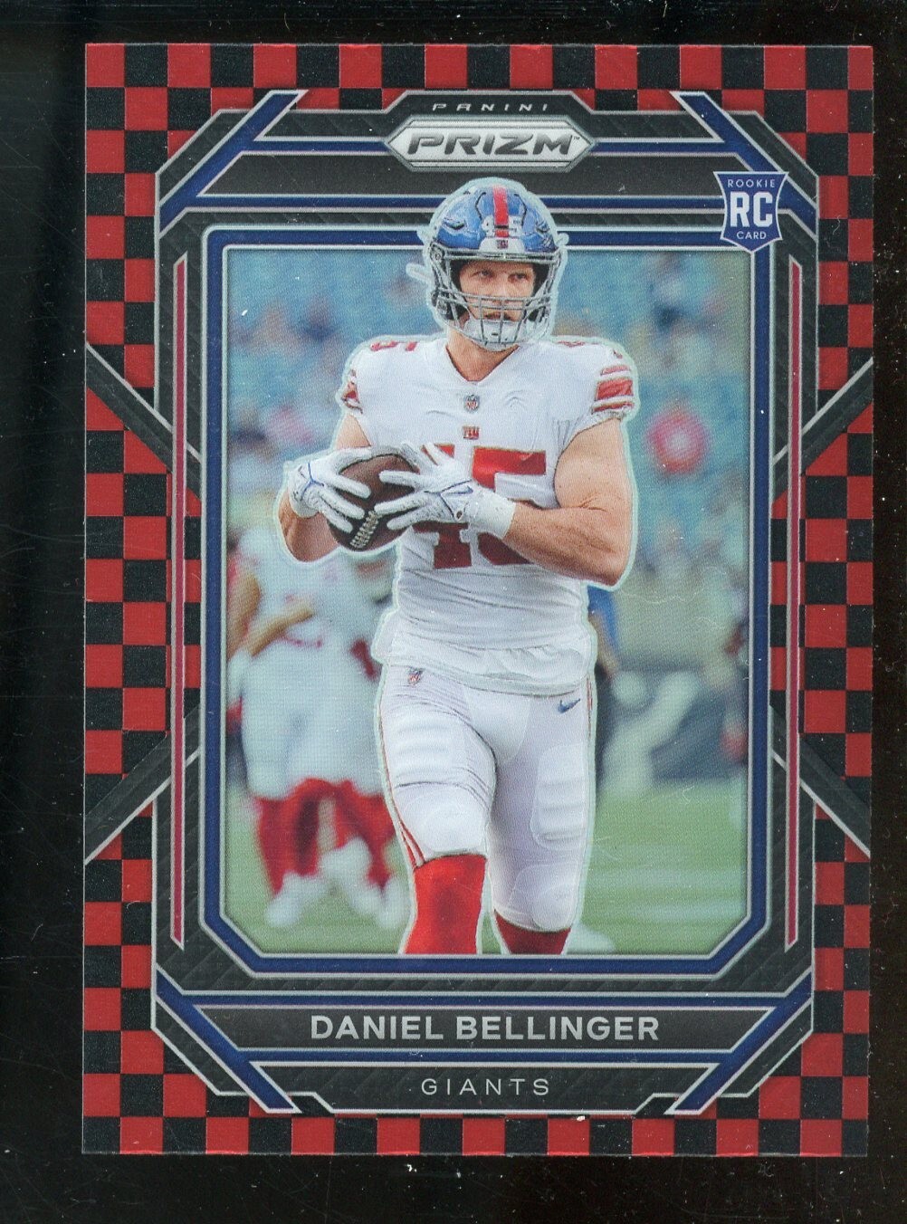 2022 Panini Red Black Checker Prizm #364 Daniel Bellinger Giants RC Rookie