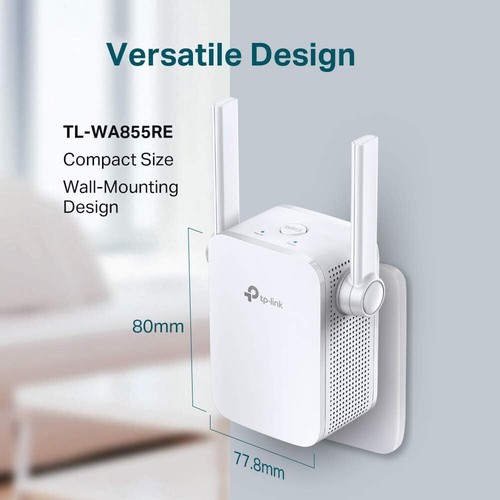 TP-Link TL-WA855RE WLAN Repeater + LAN Anschluss 300Mbit Wifi Signal Verstärker - Afbeelding 3 van 8