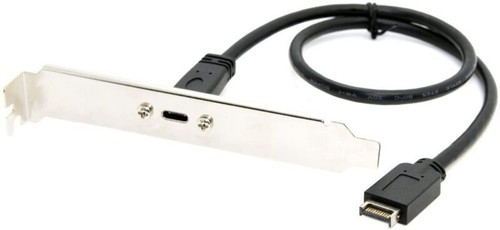 USB 3.1 Type E to USB Type C Cable with Bracket Panel | Male to Female - 第 2/12 張圖片