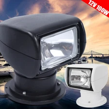 360° Marine Boat Spotlight Searchlight Truck Car Spot Light Remote Control 100W