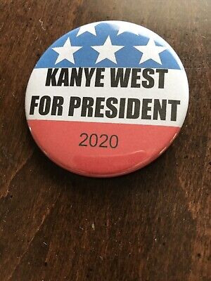 Kanye West 2020 Pinback Button Pin 2.25" Political President Support Campaign 