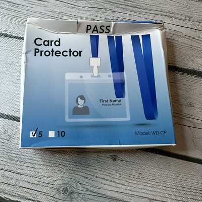 5 Clear Vaccination Card Protector With Lanyard Vaccine Holder Badge Sleeve  New | eBay
