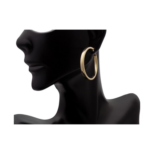 BEAUTIFUL 14K GOLD 1.35 INCH HOOP EARRINGS 1.9GR #1044 - Picture 3 of 4