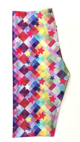 Terez Girls Checker Star Leggings - Size 6 (Large) - Picture 4 of 8