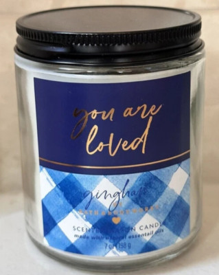Bath & Body Works Eindocht Mason Candle - You Are Loved GINGHAM - 198g/7oz