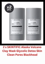 2 x SKINTIFIC Alaska Volcano Clay Mask Glycolic Detox Skin Clean Pores Blackhead