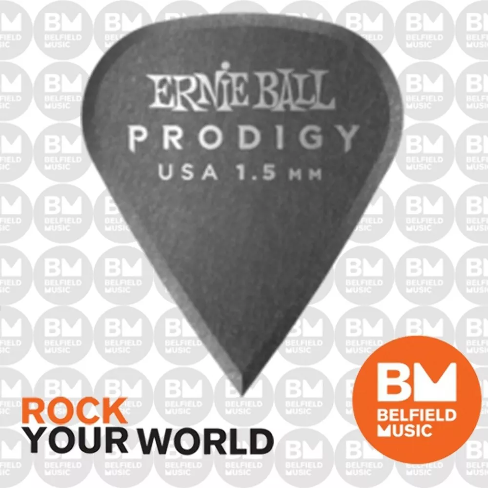 Ernie Ball 9335 Prodigy Guitar Picks 6 Pack Sharp 1.5mm Black