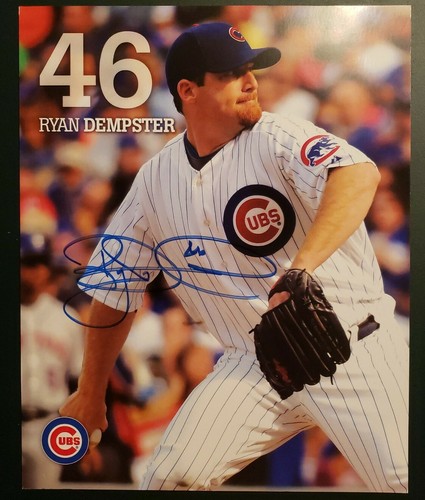 Ryan Dempster Signed Photo Card Chicago Cubs Autograph Auto - Picture 6 of 6