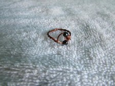 Handmade Copper Wire Wrapped Ring W / Magnetic Beads Size 7.75