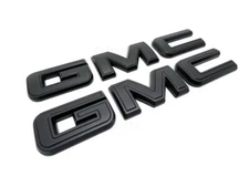 Matte Front & Rear Emblem Overlay For 2019 - 2025 GMC Sierra 1500 2500HD 3500HD