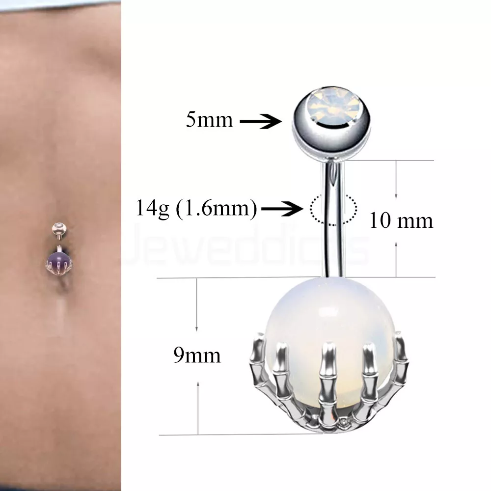 Screw belly button ring deals
