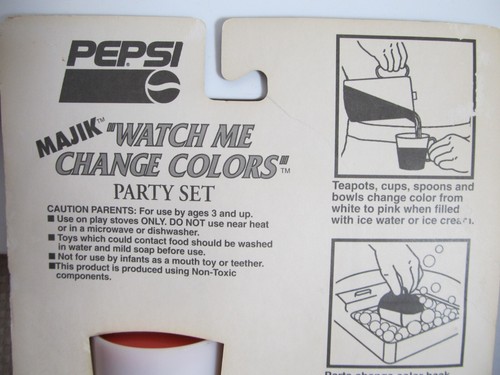 Vintage Pepsi Gotta Have It Majik Watch Me Color Change Party Set Chilton Spielzeug - Bild 5 von 6