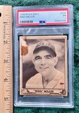 1940 Play Ball Bing Miller, #137, PSA Poor 1, Detroit Tigers, R335
