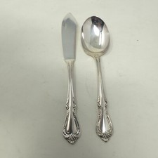 Oneida Wm A Rogers Silverplate Flatware butter and sugar spoon Chalice Harmony