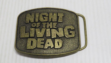 NIGHT OF THE LIVING DEAD MOVIE METAL BELT BUCKLE RETRO 1970'S ZOMBIES