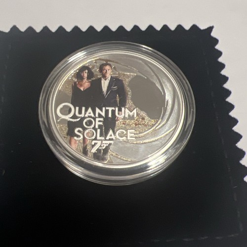 QUANTUM OF SOLACE 007 Agent Silver Coin 50 Cents Tuvalu 2022 - Picture 8 of 11