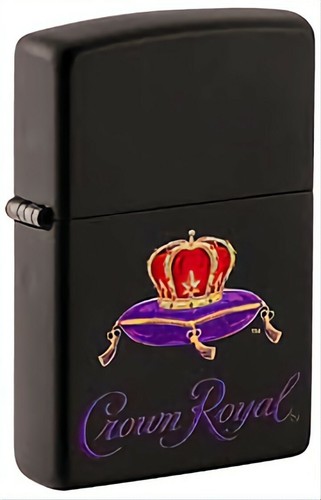 Zippo Lighter Crown Royal Logo Design Black Matte - Picture 2 of 4
