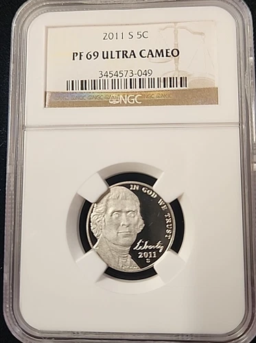 2011 S Jefferson Nickel 5C PF 69 Ultra Cameo NGC.  R88