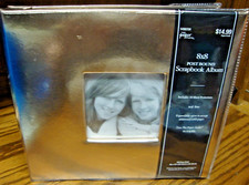 The Paper Studio 8x8 Post Bound Scrapbook Album GOLD w/10 Sheets-Expandable E27