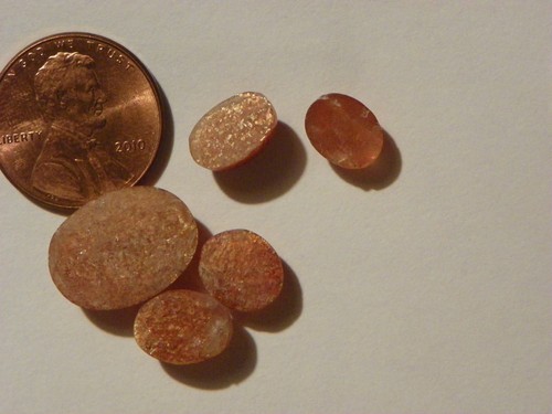Sunstone 16.56 Carats Total Weight 5 Cabs Cabochons Lots Of Copper Fire - Picture 2 of 2