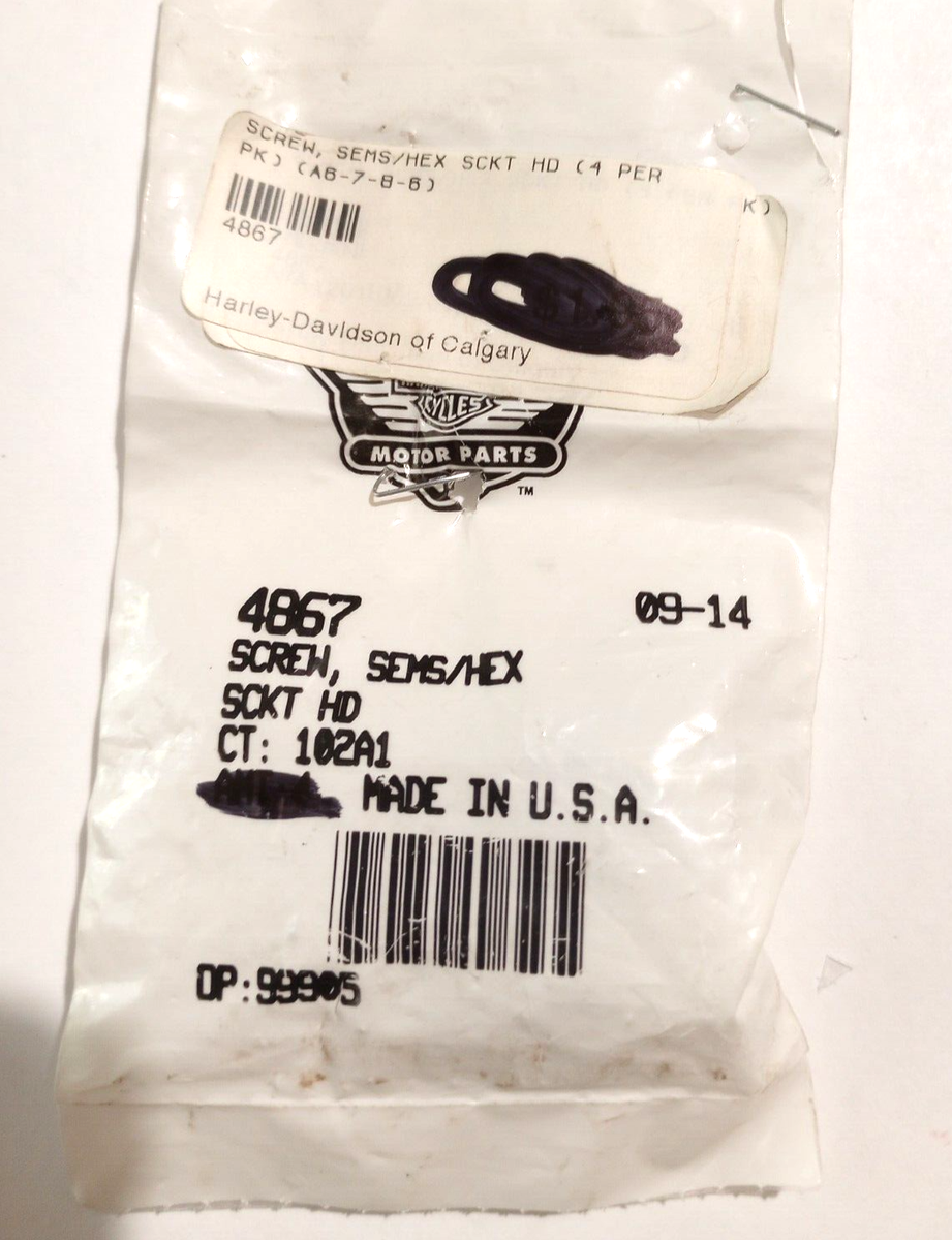 Harley-Davidson Hex Socket Screw NOS 4867 Qty. 3 (L-5487) | eBay