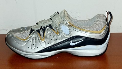 Nike Womens Cycling Shoes Sz.8 Metallic Chrome Ice Blue Low Top Adjustable - Picture 2 of 10