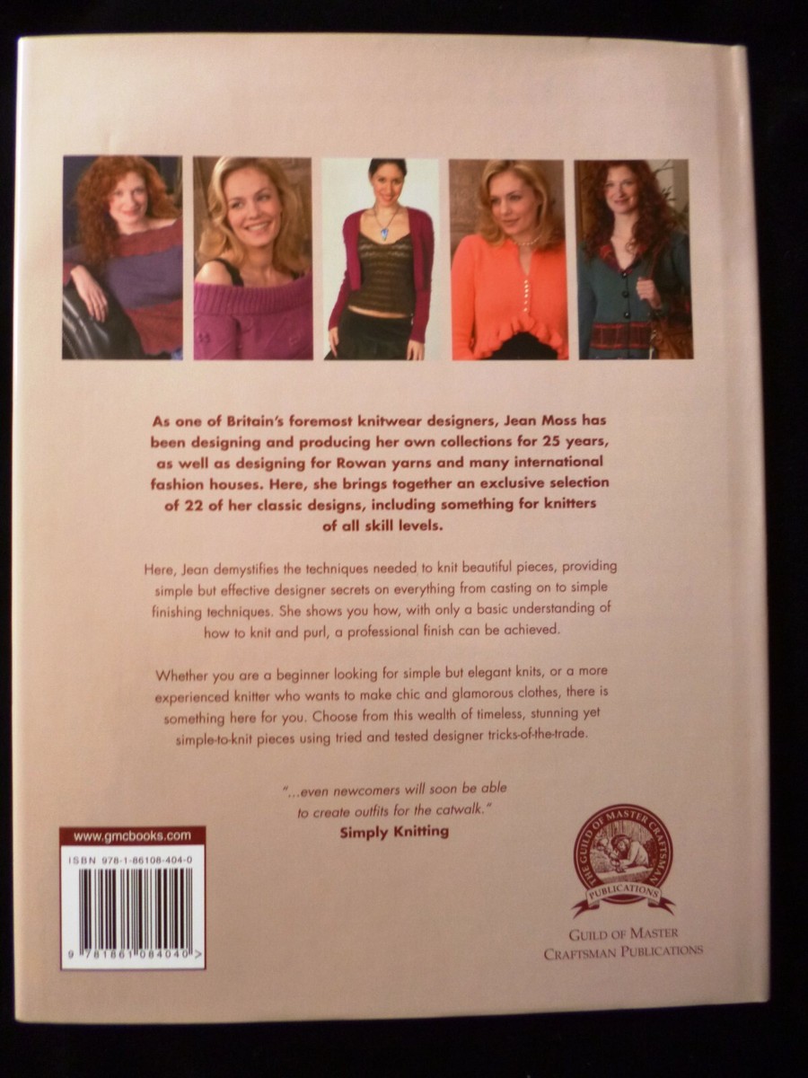 COUTURE KNITS By JEAN MOSS 22 Designs to Handknit SALE NEW