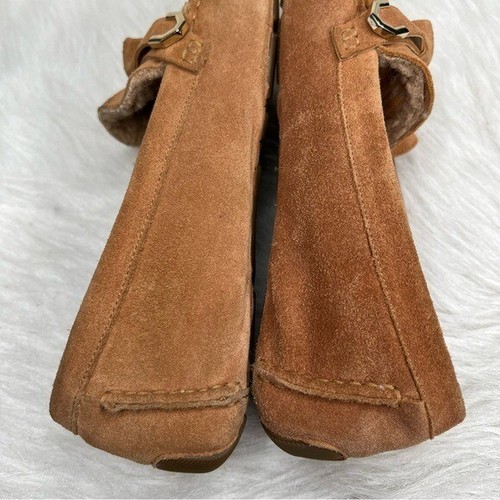 Cole Haan Women's Shoes Evelyn Bow Suede Loafers Brown/Tan Size 8 - Picture 11 of 13